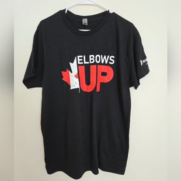 Gildan Black Kids T-Shirt with Red and White Graphic - Picture 1 of 3